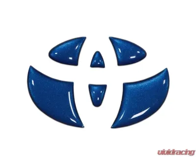 Tufskinz Emblem Inserts For Steering Wheel Fits 2005-2015 Toyota Tacoma 6 Piece Kit In Blazing Blue - TAC048-GBL-G