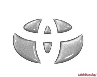 Tufskinz Emblem Inserts For Steering Wheel Fits 2005-2015 Toyota Tacoma 6 Piece Kit In Turbo Silver - TAC048-GTO-G