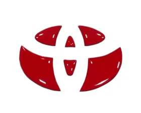 Tufskinz Emblem Inserts For Steering Wheel Fits 2005-2015 Toyota Tacoma 6 Piece Kit In Gloss Trd Red