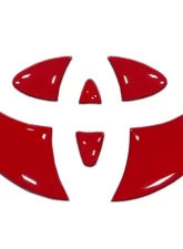 Tufskinz Emblem Inserts For Steering Wheel Fits 2005-2015 Toyota Tacoma 6 Piece Kit In Gloss Trd Red                                     - TAC048-RED-G - Image 2