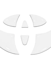 Tufskinz Emblem Inserts For Steering Wheel Fits 2005-2015 Toyota Tacoma 6 Piece Kit In Gloss White                                     - TAC048-WHT-G - Image 2