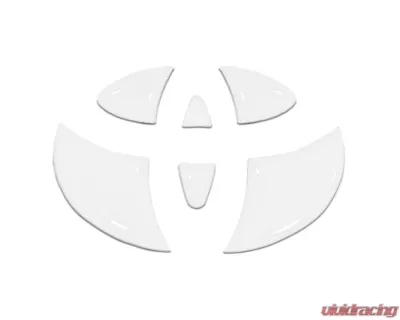 Tufskinz Emblem Inserts For Steering Wheel Fits 2005-2015 Toyota Tacoma 6 Piece Kit In Gloss White - TAC048-WHT-G
