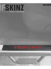 Tufskinz Front Door Sills Fits 2005-2020 Toyota Tacoma 2 Piece Kit In Textured Black W/Custom Text                                     - TAC052-TFLMP-158-X - Image 2