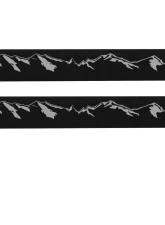 Tufskinz Front Door Sills Fits 2005-2020 Toyota Tacoma 2 Piece Kit In Textured Black W/Mountain Logo(Gray)                                     - TAC052-TFLMP-MTN-X - Image 3