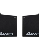 Tufskinz Front Mud Flaps 2 Piece Kit In Black Textured With White "4Wd" Logo Toyota Tacoma 2016-2022                                     - TAC055-ABT-203-X - Image 2