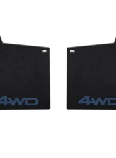 Tufskinz Front Mud Flaps 2 Piece Kit In Black Textured With Cavalry Blue "4Wd" Logo Toyota Tacoma 2016-2022                                     - TAC055-ABT-209-X - Image 2