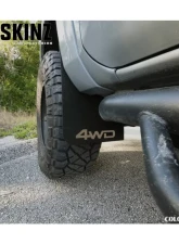 Tufskinz Front Mud Flaps 2 Piece Kit In Black Textured With Quicksand Tan "4Wd" Logo Toyota Tacoma 2016-2022                                     - TAC055-ABT-211-X - Image 2