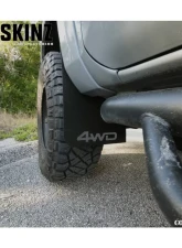 Tufskinz Front Mud Flaps 2 Piece Kit In Black Textured With Cement Gray "4Wd" Logo Toyota Tacoma 2016-2022                                     - TAC055-ABT-212-X - Image 2