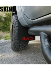 Tufskinz Front Mud Flaps 2 Piece Kit In Black Textured With Trd Red "4Wd" Logo Toyota Tacoma 2016-2022                                     - TAC055-ABT-213-X - Image 2