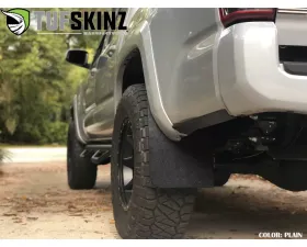 Tufskinz Rear Mud Flaps 2 Piece Kit In Black Textured Toyota Tacoma 2016-2022