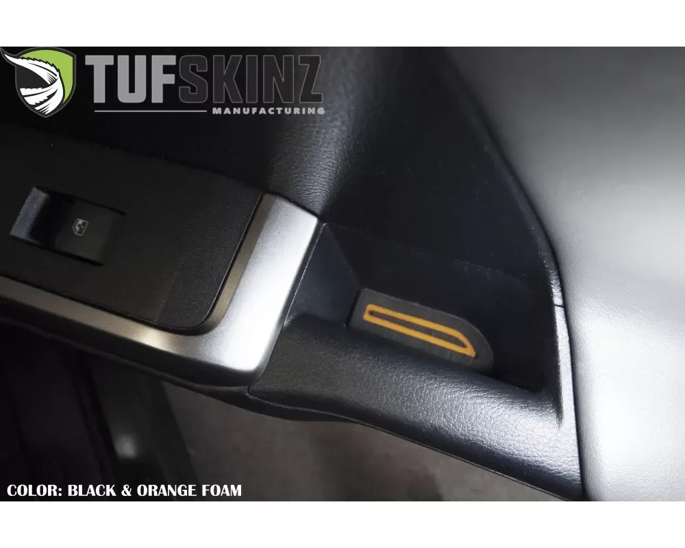 Tufskinz D-Cab Door Armrest Inserts Fits 2016-2020 Toyota Tacoma 4 Piece Kit In Black/Orange - TAC057-FOG-X