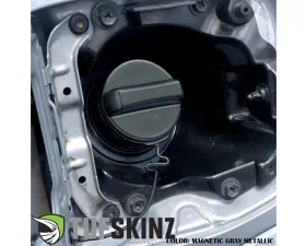 Tufskinz Fuel Cap Overlay Fits Toyota Tacoma 2005-Up 3 Piece Kit In Magnetic Gray Metallic