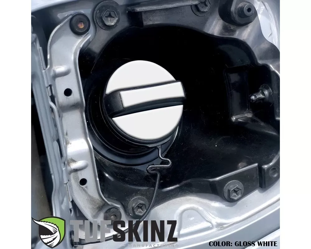 Tufskinz Fuel Cap Overlay Fits Toyota Tacoma 2005-Up 3 Piece Kit In Gloss White - TAC061-WHT-G
