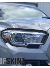 Tufskinz Headlight Accent Trim Fits 2016-2020 Toyota Tacoma 6 Piece Kit In Matte Black                                     - TAC063-BLK-M - Image 2