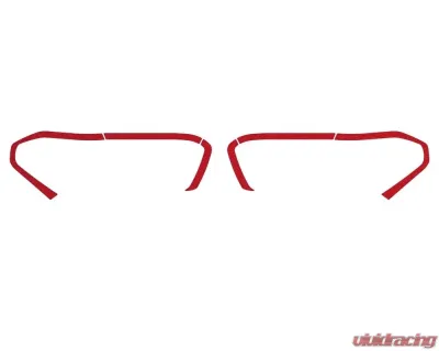 Tufskinz Headlight Accent Trim Fits 2016-2020 Toyota Tacoma 6 Piece Kit-OE Color Trd Red Textured - TAC063-TFLMP-439-X