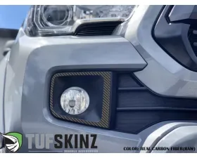 Tufskinz Fog Light Accents Fits 2016-2020 Toyota Tacoma 2 Piece Kit In Real Carbon Fiber(Raw)