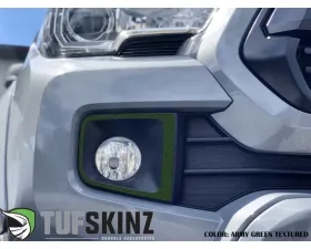 Tufskinz Fog Light Accents Fits 2016-2020 Toyota Tacoma 2 Piece Kit In OE Color Army Green Textured
