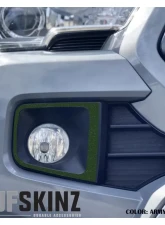Tufskinz Fog Light Accents Fits 2016-2020 Toyota Tacoma 2 Piece Kit In OE Color Army Green Textured                                     - TAC064-TFLMP-435-X - Image 2