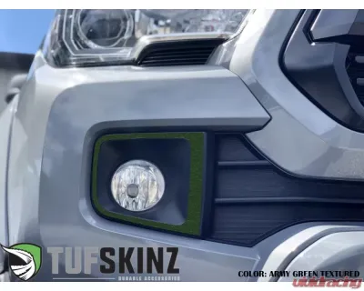 Tufskinz Fog Light Accents Fits 2016-2020 Toyota Tacoma 2 Piece Kit In OE Color Army Green Textured - TAC064-TFLMP-435-X