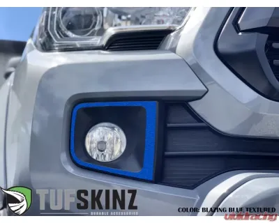 Tufskinz Fog Light Accents Fits 2016-2020 Toyota Tacoma 2 Piece Kit In OE Color Blazing Blue(Non-Metallic) Textured - TAC064-TFLMP-436-X