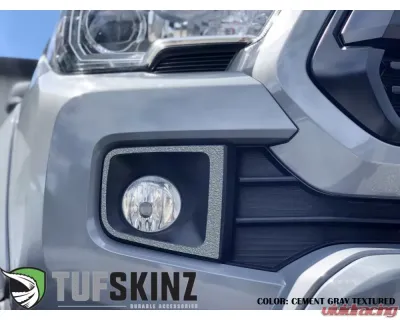 Tufskinz Fog Light Accents Fits 2016-2020 Toyota Tacoma 2 Piece Kit In OE Color Cement Gray Textured - TAC064-TFLMP-438-X