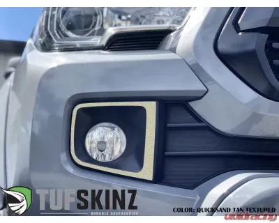 Tufskinz Fog Light Accents Fits 2016-2020 Toyota Tacoma 2 Piece Kit In OE Color Quicksand Tan Textured - TAC064-TFLMP-440-X