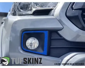 Tufskinz Fog Light Accents Fits 2016-2020 Toyota Tacoma 2 Piece Kit In OE Color Voodoo Blue Textured