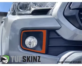 Tufskinz Fog Light Accents Fits 2016-2020 Toyota Tacoma 2 Piece Kit In Inferno (Similar To Exterior Inferno Orange Non-Metallic) Textured