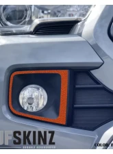 Tufskinz Fog Light Accents Fits 2016-2020 Toyota Tacoma 2 Piece Kit In Inferno (Similar To Exterior Inferno Orange Non-Metallic) Textured                                     - TAC064-TFLMP-443-X - Image 2