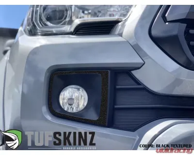 Tufskinz Fog Light Accents Fits 2016-2020 Toyota Tacoma 2 Piece Kit In Black Textured - TAC064-TFLMP-X