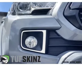 Tufskinz Fog Light Accents Fits 2016-2020 Toyota Tacoma 2 Piece Kit In Gloss White