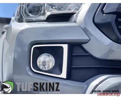 Tufskinz Fog Light Accents Fits 2016-2020 Toyota Tacoma 2 Piece Kit In Gloss White - TAC064-WHT-G