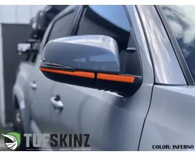 Tufskinz Side Mirror Accent Fits 2016-2020 Toyota Tacoma 4 Piece Kit In Inferno (Similar To Exterior Inferno Orange)