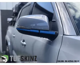 Tufskinz Side Mirror Accent Fits 2016-2020 Toyota Tacoma 4 Piece Kit In OE Color Blazing Blue