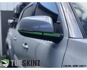Tufskinz Side Mirror Accent Fits 2016-2020 Toyota Tacoma 4 Piece Kit In OE Color Army Green