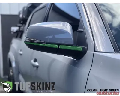 Tufskinz Side Mirror Accent Fits 2016-2020 Toyota Tacoma 4 Piece Kit In OE Color Army Green - TAC065-TAG-G