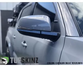 Tufskinz Side Mirror Accent Fits 2016-2020 Toyota Tacoma 4 Piece Kit In OE Color Cavalry Blue Textured