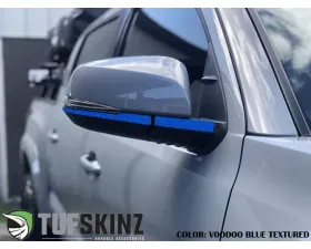 Tufskinz Side Mirror Accent Fits 2016-2020 Toyota Tacoma 4 Piece Kit In OE Color Voodoo Blue Textured
