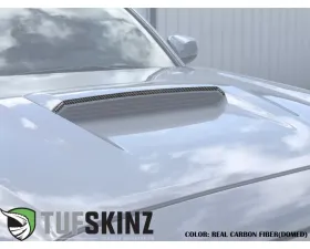 Tufskinz Hood Scoop Accent Fits 2016-2020 Toyota Tacoma 1 Piece Kit In Real Carbon Fiber(Domed)
