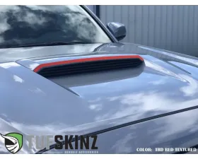 Tufskinz Hood Scoop Accent Fits 2016-2020 Toyota Tacoma 1 Piece Kit In OE Color Trd Red Textured