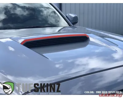 Tufskinz Hood Scoop Accent Fits 2016-2020 Toyota Tacoma 1 Piece Kit In OE Color Trd Red Textured - TAC066-TFLMP-439-X