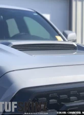Tufskinz Hood Scoop Accent Fits 2016-2020 Toyota Tacoma 1 Piece Kit In OE Color Magnetic Gray Metallic                                     - TAC067-CLG-G - Image 2