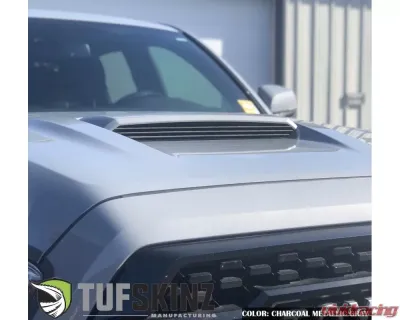 Tufskinz Hood Scoop Accent Fits 2016-2020 Toyota Tacoma 1 Piece Kit In OE Color Magnetic Gray Metallic - TAC067-CLG-G
