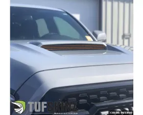 Tufskinz Inner Hood Scoop Accents Fits 2016-2020 Toyota Tacoma 3 Piece Kit In Inferno (Similar To Exterior Inferno Orange)