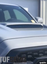 Tufskinz Inner Hood Scoop Accents Fits 2016-2020 Toyota Tacoma 3 Piece Kit In OE Color  Blazing Blue                                     - TAC067-GBL-G - Image 2