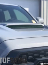 Tufskinz Inner Hood Scoop Accents Fits 2016-2020 Toyota Tacoma 3 Piece Kit In OE Color  Army Green                                     - TAC067-TAG-G - Image 2