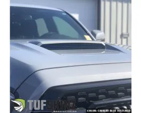 Tufskinz Inner Hood Scoop Accents Fits 2016-2020 Toyota Tacoma 3 Piece Kit In OE Color  Cavalry Blue Textured