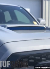 Tufskinz Inner Hood Scoop Accents Fits 2016-2020 Toyota Tacoma 3 Piece Kit In OE Color  Voodoo Blue Textured                                     - TAC067-TFLMP-441-X - Image 2