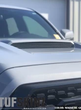 Tufskinz Inner Hood Scoop Accents Fits 2016-2020 Toyota Tacoma 3 Piece Kit In OE Color  Magnetic Gray Textured (Non-Metallic)                                     - TAC067-TFLMP-442-X - Image 2