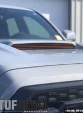 Tufskinz Inner Hood Scoop Accents Fits 2016-2020 Toyota Tacoma 3 Piece Kit In Inferno Textured (Similar To Exterior Inferno Orange Non-Metallic)                                     - TAC067-TFLMP-443-X - Image 2